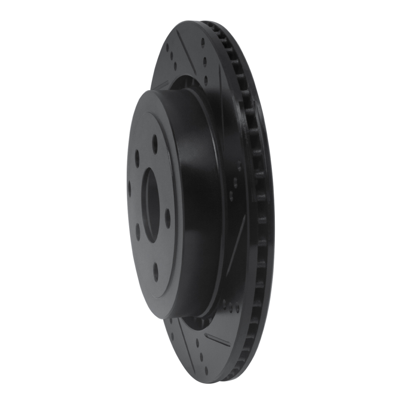 Chevrolet SS Brake Rotor (1) - Rear Right - R1 Concepts - Drilled & Slotted - Black - `08-`17